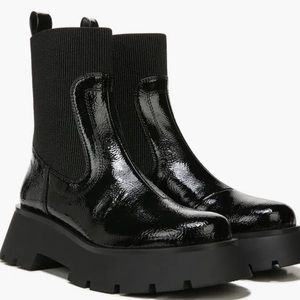 Same Edelman Circus Leslie Platform Lug Sole Patent Leather Booties